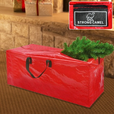 Strong Camel Heavy Duty Large Artificial Christmas Tree Storage Bag For Clean Up Holiday Red Up to