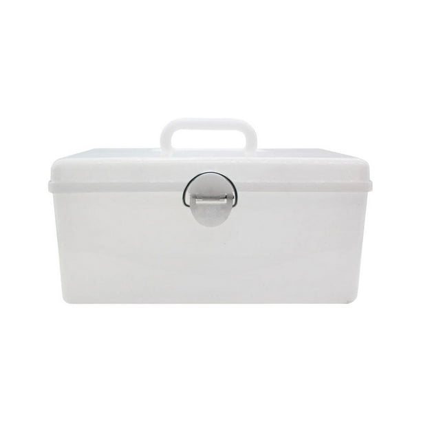 Caja de Mahjong portátil de plástico para almacenamiento en el hogar.