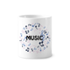 thumbnail image 1 of Ronda en forma de nota musical azul oscuro Cepillo de dientes titular de la pluma Mug de ceramica blanca taza 350ml, 1 of 2