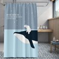 thumbnail image 5 of Cortina de ducha con patrón de animales, cortina de baño Simple y bonita, 1 ud., 5 of 5