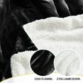 thumbnail image 2 of Sherpa Throw Blanket for Couch Sofa - Fuzzy Soft Cozy Blanket for Bed, Fleece Thick Warm Blanket for Winter, Black Fall Winter Queen Blanket, 90x90 Inches, 2 of 7