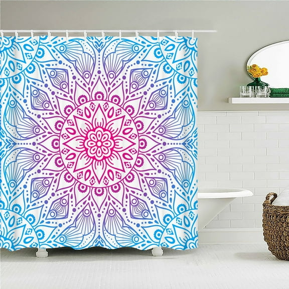 Indian Bohemian 3d Shower Curtains Waterproof Fabric Print Boho Mandala Bathroom Curtain With Hooks Decor 180*200 Bathtub Screen