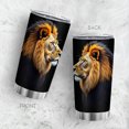 thumbnail image 4 of Vaso Oasisdream de acero inoxidable de 600 ml con estampado de leones, 4 of 6
