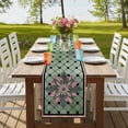 thumbnail image 4 of Table Runners 90 Inches Long Dress Scarves, Farmhouse Flowers Farmhouse Coffee/Dining/Kitchen Table Runner for Living Room, Ethnic Retro Abstract Pattern Lattice 13x90 Inch, 4 of 9