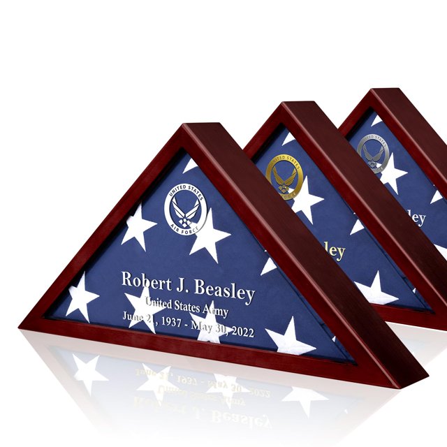 Funda con diseño de bandera XIFAN, frontal de cristal auténtico, para bandera estadounidense de 5 x 9.5 pies