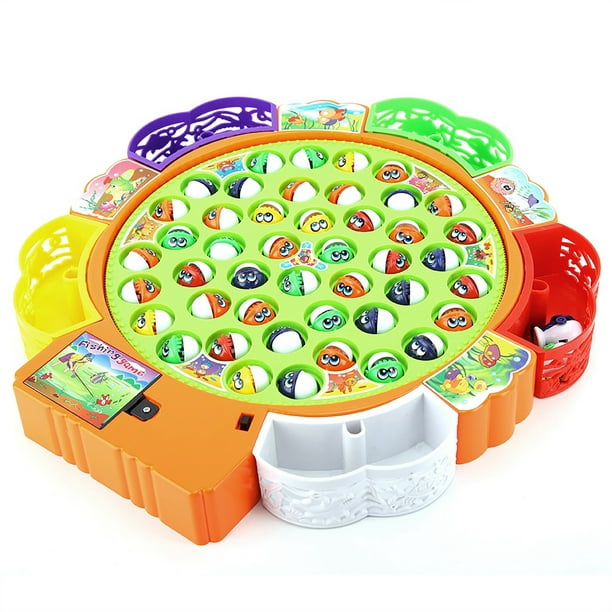 Battery Powered Spin Fishing Toy, Fishing Game, Colorful Gift For Kids With  Fishing Plate Children Fishing Kit