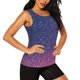 thumbnail image 2 of Balery Violet Glitter Camiseta sin mangas estampada ligera para mujer, tops de entrenamiento sin mangas, camisetas de yoga transpirables de secado rápido.-Small, 2 of 7