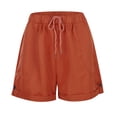 thumbnail image 6 of Shorts Womens Plus Size Comfy Lounge Shorts Stylish Women's Summer Casual Shorts with Elastic Waist Functional Pockets and Rolled Hem Design for Everyday Wear, 6 of 9