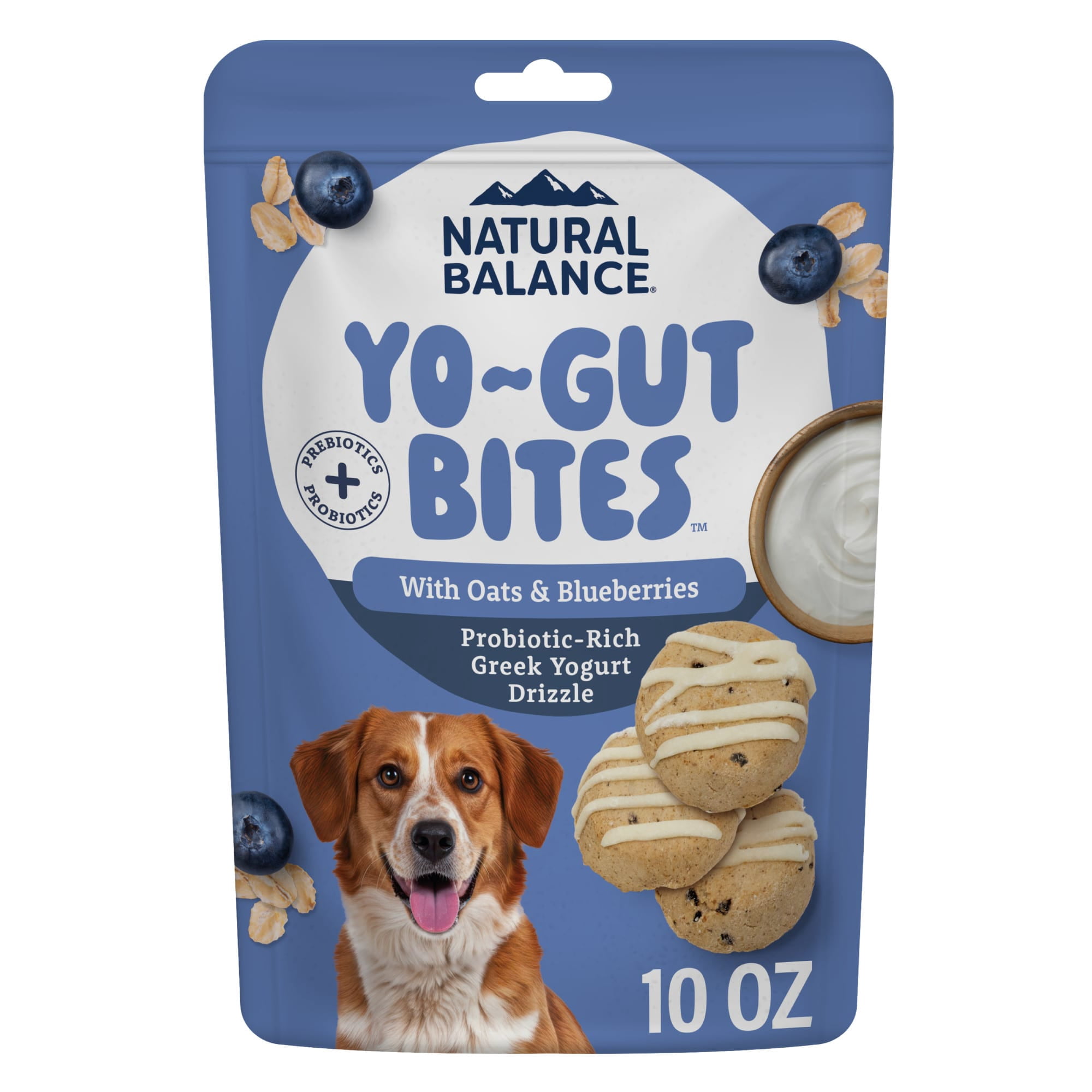 Natural Balance Yo-Gut Bites with Oats & Blueberries for Dogs 10 oz.