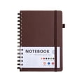 thumbnail image 2 of Yhmxh Hardcover Spiral Lined Notebook with Elastic Band & Pen Holder, A5 College Ruled Spiral Journal Notepad for Office Note Taking Diary Planning, 100 Pages Durable Double Coil Writing Notebook, 2 of 7