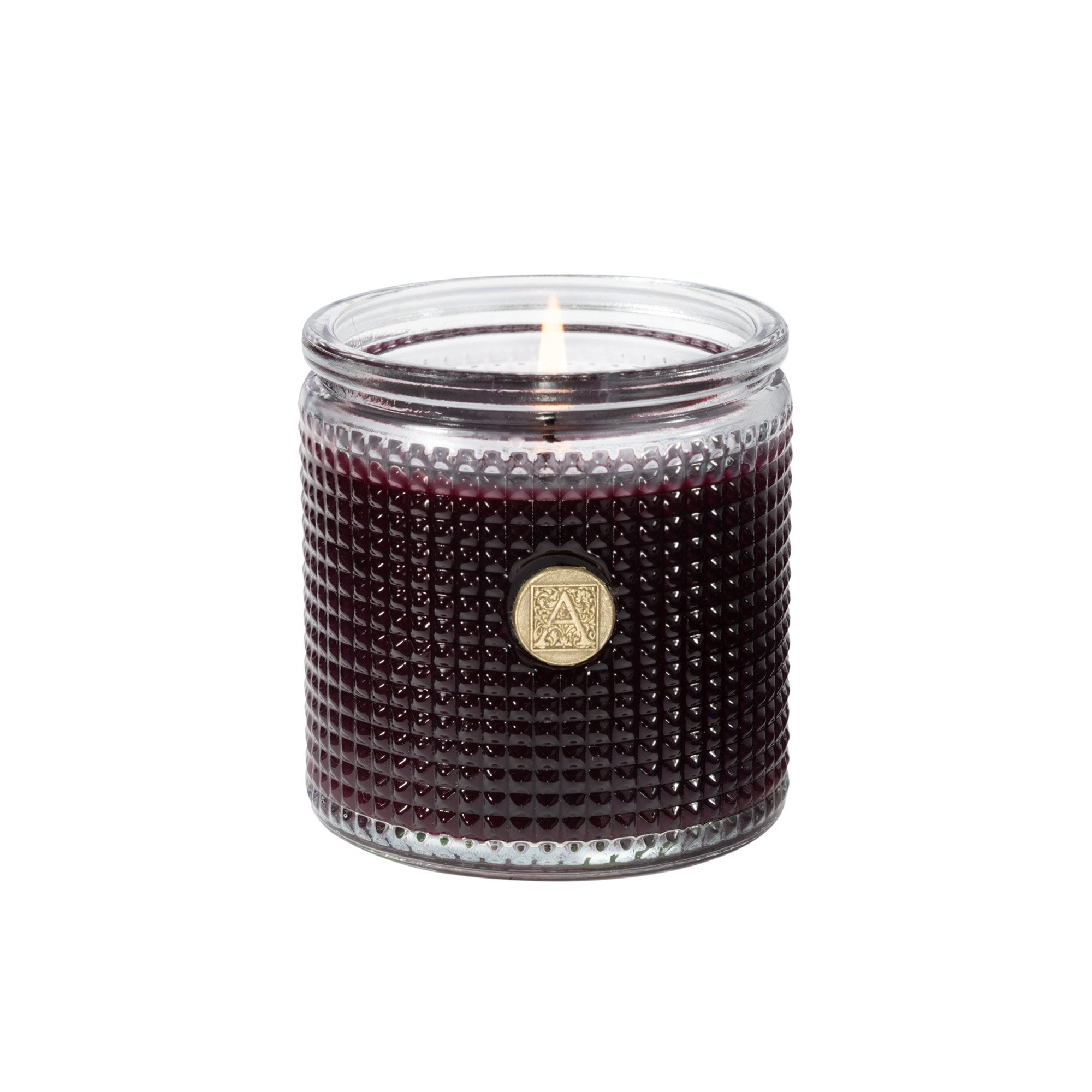 AUTUMN CHERRY Aromatique Textured Glass 6 oz Scented Jar Candle