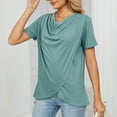 thumbnail image 5 of Giftesty Women's Solid Color V-Neck Comfortable Loose T-Shirt Sleeveless Blouse Casual Tops, 5 of 9