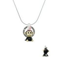 thumbnail image 2 of Delight Jewelry Resin Monkey with Bunny Ears Gymnastics Mom Ring Charm Necklace, 18", 2 of 4