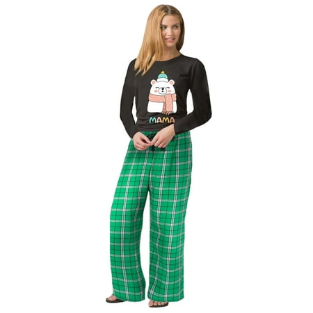 

Matching Family Christmas Pajamas Women s Colorful Polar Bear 2-Piece Pajama Set