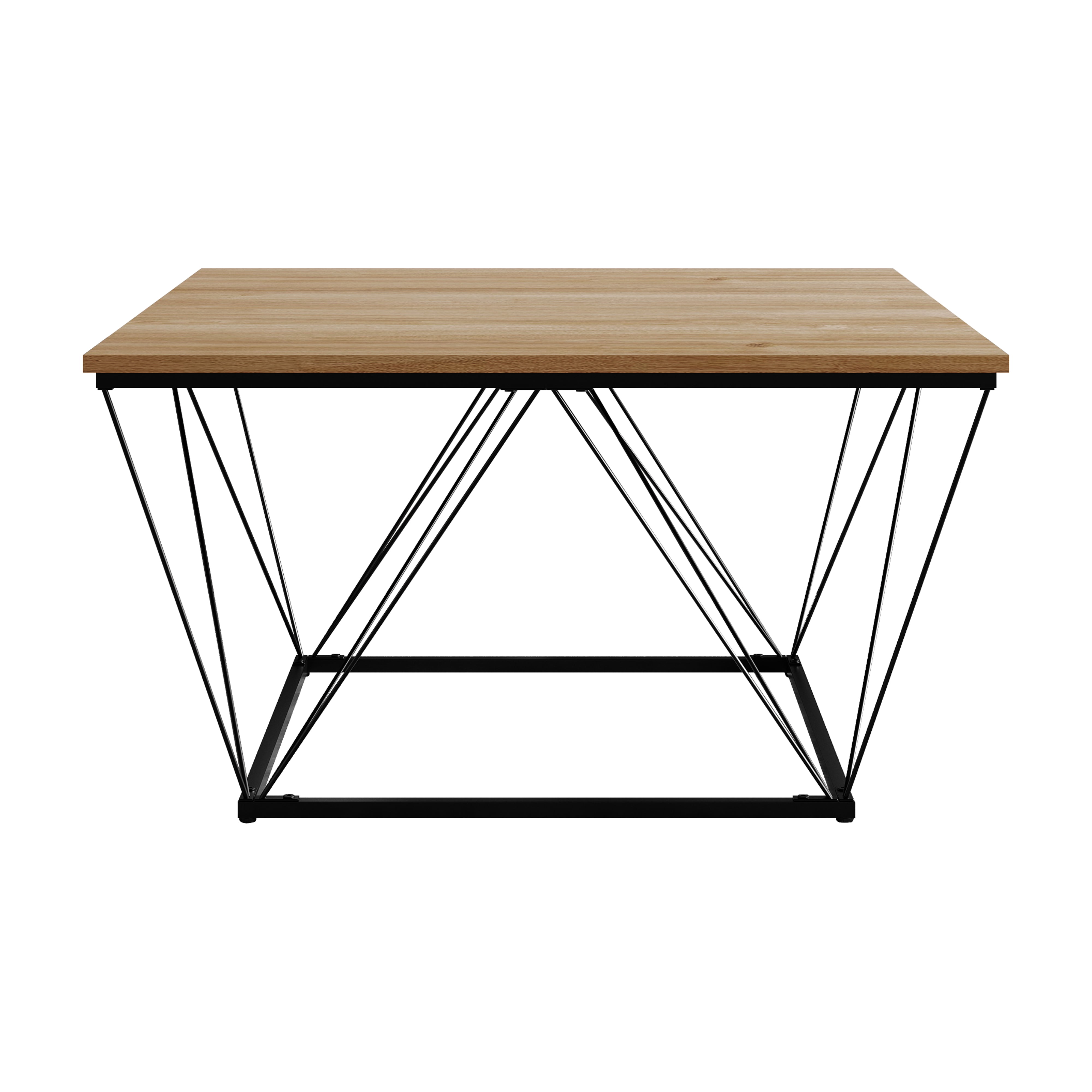 Castle Place Minimalist 3 Piece Coffee Table Set, Light Oak