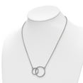 thumbnail image 4 of Leslie's 925 Sterling Silver Rhodium Intertwined Circles With 2 in ext. Necklace; for Adults and Teens; for Women and Men, 4 of 4