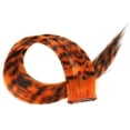 thumbnail image 1 of Feather Hair Extensions Colorful Fake Hair Clip In One Hairpiece, 1 of 8