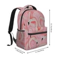 thumbnail image 2 of Rateoe Flamingos Pattern Casual Backpack for School, Work, Travel – Adjustable Straps, Multiple Compartments – Ergonomic Design, Fits Laptops and Tablets, 2 of 5
