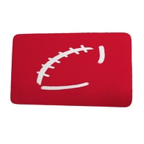 Simply Daisy 34" x 21" Plush Microfiber Red Football Bath Mat