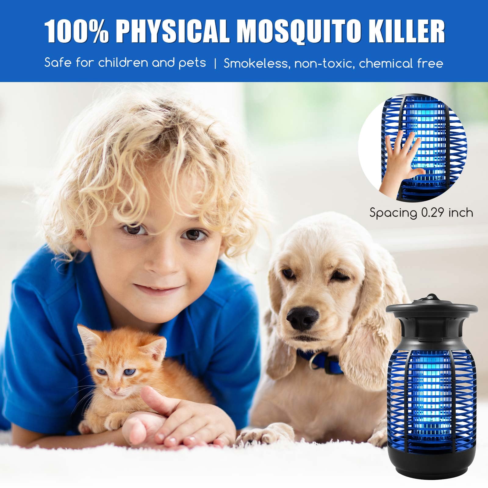 Jahy2Tech Efficient Pest Control Bug Zapper with Safety & IPX4 Waterproof Design