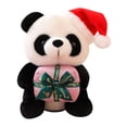 thumbnail image 1 of Peluche suave con diseño navideño de muñeca panda, 25 cm, 1 of 2