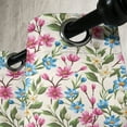 thumbnail image 3 of Ambesonne Flower Grommet Curtain, Shabby Plant Leaves Buds, 50" x 72", Pink and Blue, 3 of 6