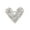 Silver, variant on Eoperou Women Brooch Hollow Out Heart Shape Rhinestone Anti-slip Wear-resistant Coat Collar Hat Scarf Decoration Clothes Pin Garment Jewelry