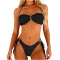 thumbnail image 2 of Aimik Women's Halter Bikini Sets Two Piece Bathing Suits Cutout Waist Triangle Cheeky Bikini Swimwear Summer Fashion Swimsuit, 2 of 4