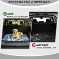 thumbnail image 4 of XYZCANDO Boho Floral Washable Cargo Mat 29" x 39", Waterproof All-Weather Trunk Protection with Non-Slip Backing, Easy-Clean Stitched Edge Mat for SUVs, Sedans and Trucks, 4 of 7