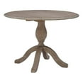 thumbnail image 1 of Linon Ervin Round Drop Leaf Pedestal Dining Table in Rustic Grey Washed Wood, 1 of 18