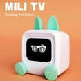 thumbnail image 3 of TV Robot  Speaker, GIF Album Mode  Speaker Alarm Clock 2.01 Inch Screen  for Bedroom Pink,Light Green, 3 of 7
