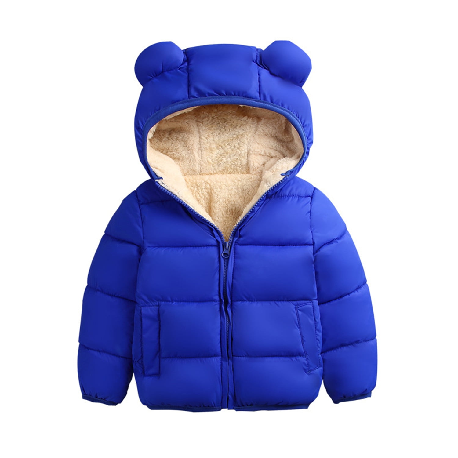 Bagilaanoe Toddler Baby Boy Girl Quilted Puffer Hooded Jacket Winter ...