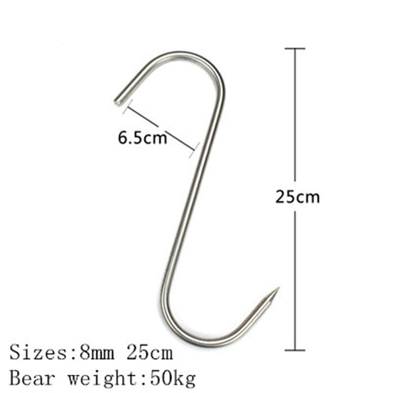 S Sharp Stainless Steel Beef Hook Roast Meat Squaw Chicken Wing Kitchen