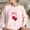Pink, variant on Molidfa Sweatshirt for Ladies Bow Long Sleeve Cherry Print Pullover Pink Ladies's Tops