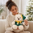 thumbnail image 4 of LXGGDDO Christmas Teddy Bear Stuffed Animal - Adorable Xmas Plush Toy with Hat and Scarf - Soft and Cuddly Winter Companion for Kids and Seniors - 10 inch, 4 of 6