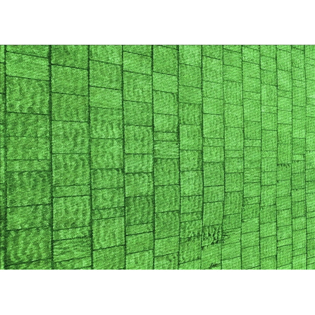 Ahgly Company Tapis Rectangulaire d'Intérieur Lavable en Machine Vert Transitionnel, 7 Pieds x 10 Pieds