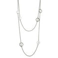 thumbnail image 1 of Mi Amore Adjustable Long-Necklace Silver-Tone/Clear, 1 of 3