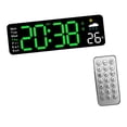 thumbnail image 2 of Reloj de pared LED, reloj de pared Digital portátil con Control remoto, reloj de mesa, Mini reloj para mesita de noche, sala de estar, mesita de noche Negro y verde, 2 of 8