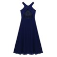 thumbnail image 5 of RUNQHUI Kids Flower Girls Dress Floor Long Wedding Pageant Bridesmaid Banquet Ball Gown Formal Event Navy Blue 16, 5 of 7