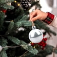 thumbnail image 3 of 24 PC Tiny Christmas Balls-1.18" Christmas Balls Bulk Christmas Tree Ball Ornaments,Silver, 3 of 4