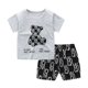 thumbnail image 1 of Conjunto de manga corta para niños Pantalones cortos de manga corta para bebés Ropa de verano para bebés Camiseta de algodón con cuello redondo, 1 of 6