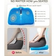 thumbnail image 4 of Gel Seat Cushion for Long Sitting, Office Chair, Car, Wheelchair (Thick & Extra Large), Cooling 3D Ergonomic Pad for Hip Pain Relief with Breathable Non-Slip Cover, 4 of 8