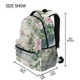 thumbnail image 2 of School Backpack Lightweight Multipocket College High Middle Student Bag 15L Pink Roses Climbing on Wall, 2 of 9