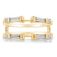 thumbnail image 2 of Baguette Cut White Natural Diamond Enhancer Ring Guard In 14K Solid Yellow Gold (0.5 Ct), 2 of 7