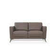 thumbnail image 3 of Contemporary Design Living Room Furniture 2pc Sofa Set Taupe Leather Padded Arms Sofa Love Seat, 3 of 3