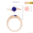 thumbnail image 4 of ANGARA Natural Bar-Set Solitaire Round Tanzanite Bypass Ring in 14K Rose Gold for Women (Size-6mm) | December Birthstone, Birthday, Anniversary, Jewelry Gift for Women | Natural Tanzanite Ring, 4 of 9