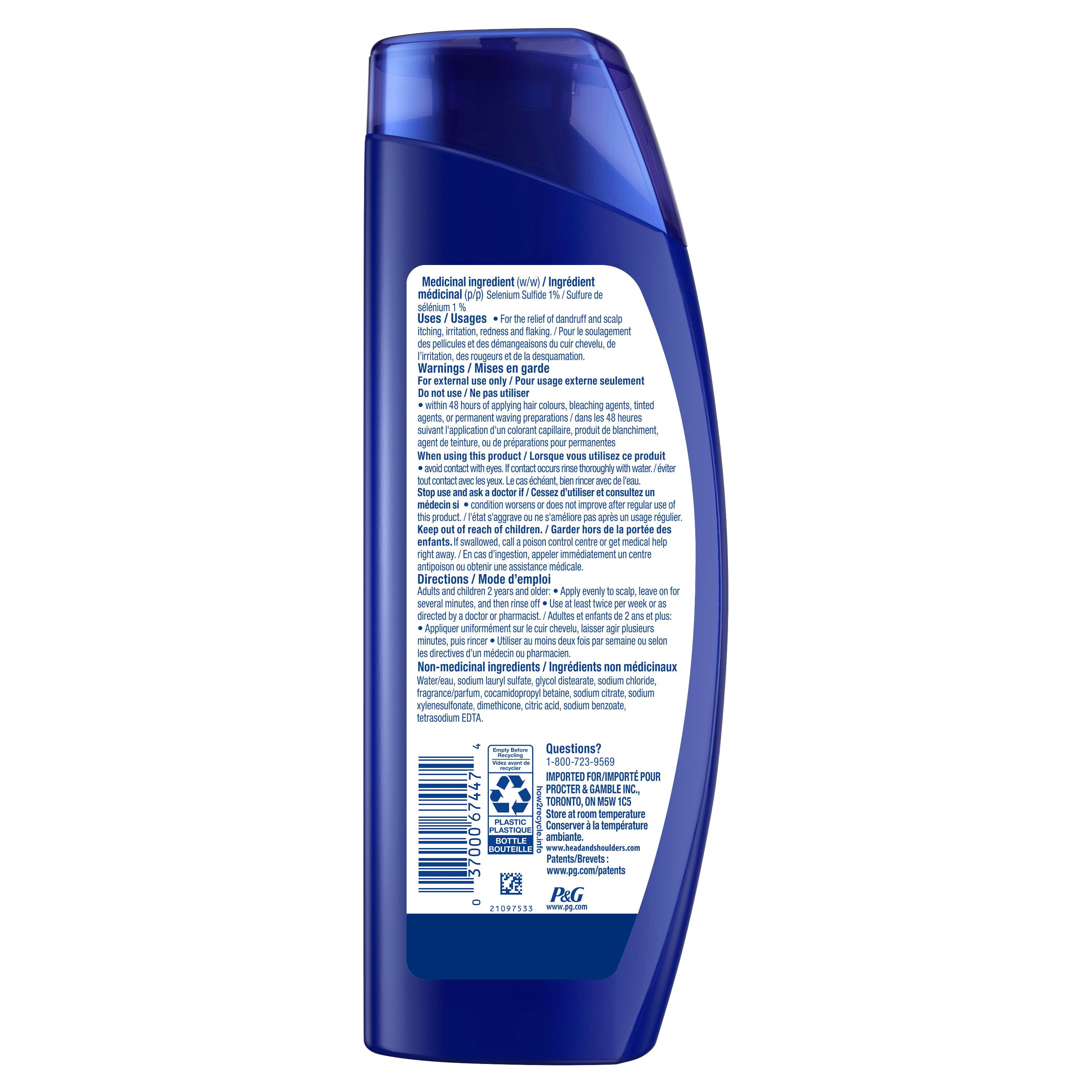 Head & Shoulders Défense Clinique contre les Pellicules + Shampooing Avancé de Contrôle du Sébum 400 ml