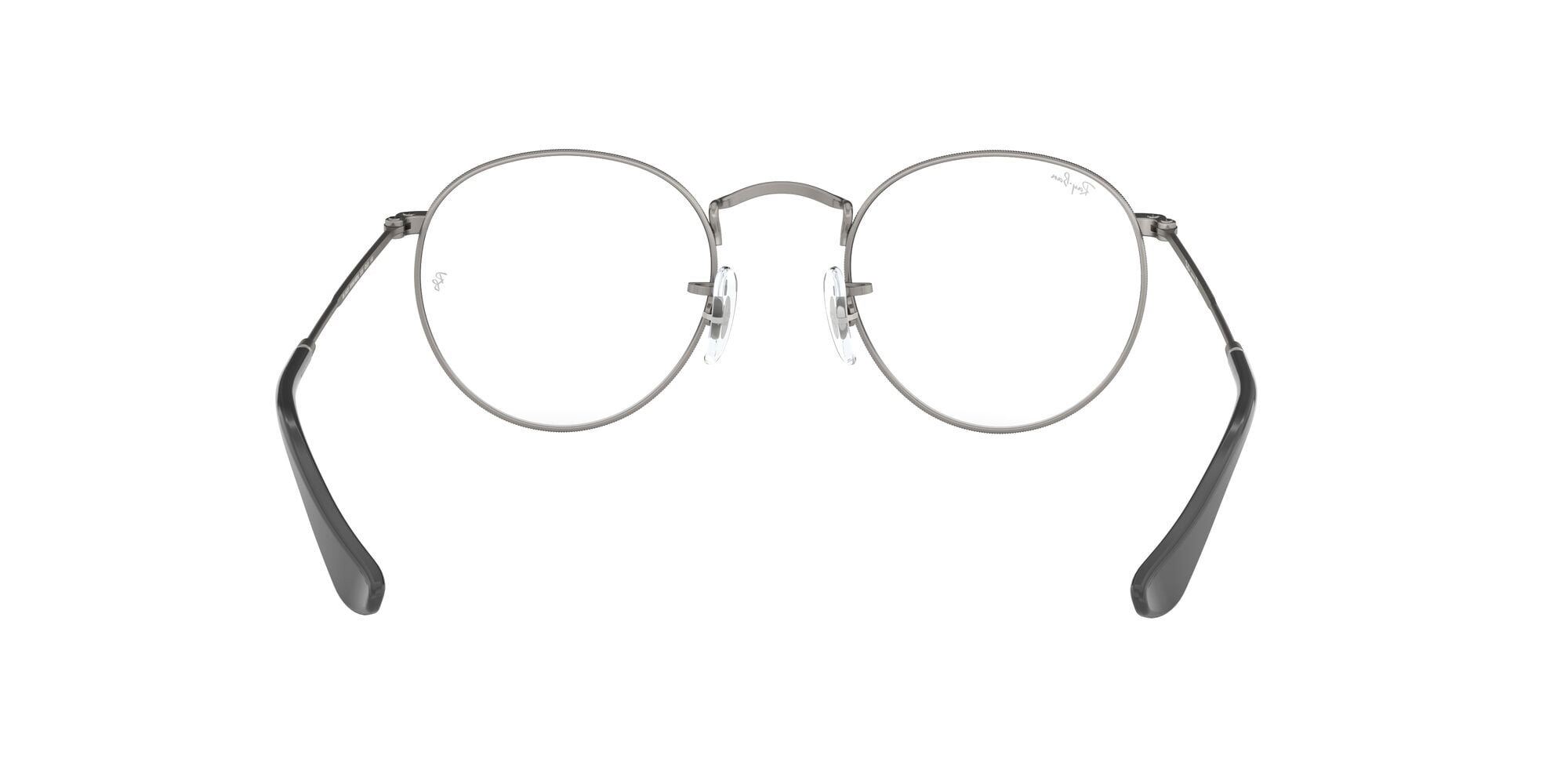 Ray-Ban Unisex Size 53 Round Metal Eyeglasses, Matte Gunmetal/Demo Lens