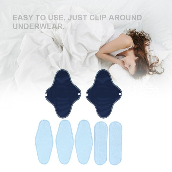 Compresas menstruales reutilizables, 8 piezas/kit, compresas sanitarias menstruales reutilizables para mujer, compresas de tela diseñadas a medida