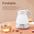 thumbnail image 3 of Electric Kettle, Foldable 0.6L 600W Heat  Rust Proof Portable Electric Kettle For Travel Home Use Hot Water US Plug 110V, 3 of 8